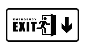 Exit door symbol. Evacuation symbol vector