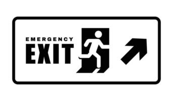 Exit door symbol. Evacuation symbol vector