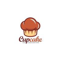 vector de diseño de logotipo de cupcake