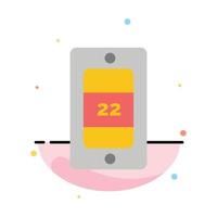 Mobile Sun Temperature Abstract Flat Color Icon Template vector