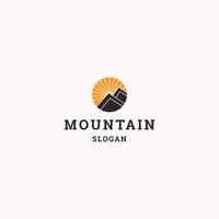 Mountain logo icon flat design template vector