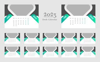 plantilla de calendario de escritorio 2023 vector