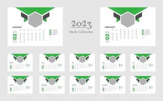 Desk Calendar 2023 Template vector