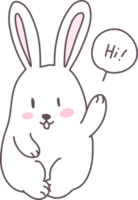 Rabbit hello inscription hello. png