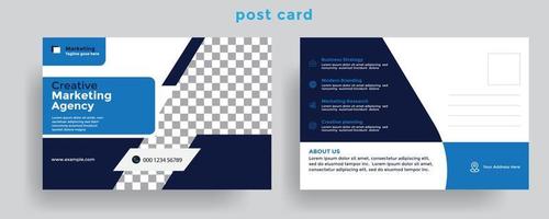 Business post card design template. vector