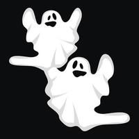 Ghost Logo, Halloween Ghost Vector Illustration, Halloween Party Template