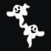 Ghost Logo, Halloween Ghost Vector Illustration, Halloween Party Template