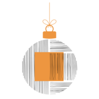 Boule de boule de Noël d'art moderne png