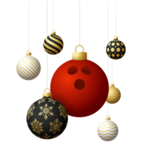 bowling sport christmas ball bauble isolated png