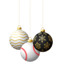 baseball sport christmas ball bauble isolated png