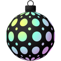 boule de noël holographique graphique isolé png