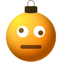 emotion face christmas ball png