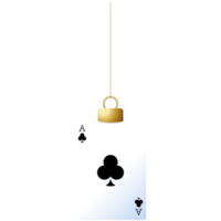 Boule de Noël de carte de poker de casino png