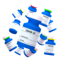 Coronavirus-Pillenflasche 3d rendern png