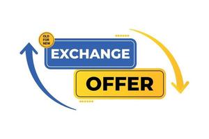 exchange offer vector design for business promotion