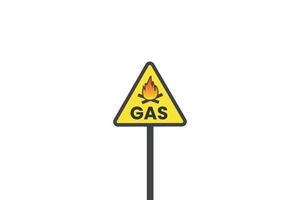 Fire hazard symbol on yellow board vector