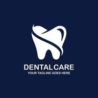 Ilustración de vector de diseño de logotipo de cuidado dental. logotipo dental. logotipo de ortodoncia