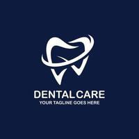 Ilustración de vector de diseño de logotipo de cuidado dental. logotipo dental. logotipo de ortodoncia