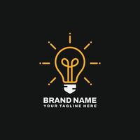 Light bulb logo design vector. Idea logo vector