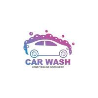 Car wash simple flat logo vector