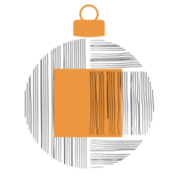 modern art christmas bauble ball png