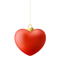 love heart christmas bauble ball png