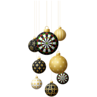 darts dartbord Kerstmis snuisterij geïsoleerd grafisch png