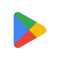 Google play modern logo, icon vector