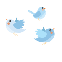 Cute blue bird illustration