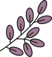 dessin de feuille florale de simplicité png