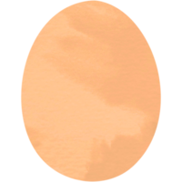 Brown watercolor Easter egg. Oval shape for design. Transparent PNG Clipart