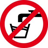 Not drinking water sign icon png