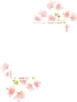 buquê de flores de buganvílias rosa aquarela para banner png