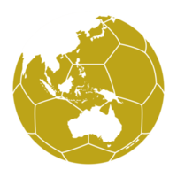 World Map on the Foot Ball Silhouette for Icon, Symbol, Pictogram, Sport News, Art Illustration, Apps, Website or Graphic Design Element. Format PNG