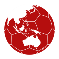 mapa mundial en la silueta de la pelota de pie para icono, símbolo, pictograma, noticias deportivas, ilustración de arte, aplicaciones, sitio web o elemento de diseño gráfico. formato png