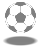 símbolo de icono de pelota de pie o pelota de fútbol para ilustración de arte, logotipo, sitio web, aplicaciones, pictograma, noticias, infografía o elemento de diseño gráfico. formato png