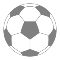 bola de pé ou símbolo de ícone de bola de futebol para ilustração de arte, logotipo, site, aplicativos, pictograma, notícias, infográfico ou elemento de design gráfico. formato png