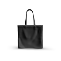 black tote bag mockup realistic with shadow png