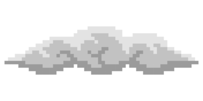 illustration of pixel cloud icon png