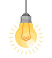 Light bulbs illustration. Creative idea png