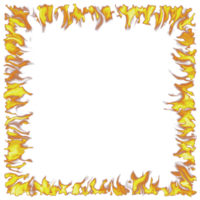 Square shape fire frame png