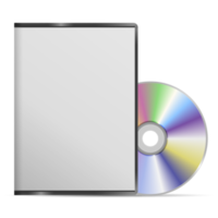 caixa de dvd em branco e disco png