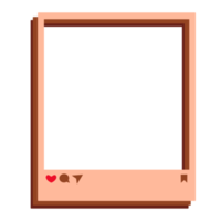 Brown social media ui frame png