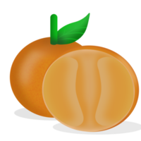 Orange with shadow png