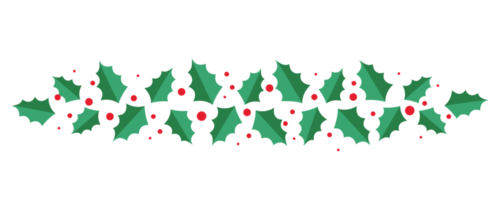 Christmas wreath leafs banner png