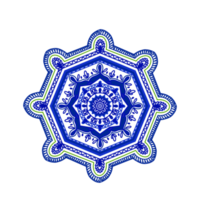 illustration de mandala bleu png