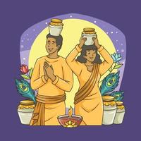 concepto de festividad thaipusam vector