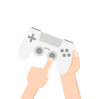 gamer hand holding joystick game controller pad png