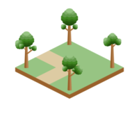 isometric landscape 3d universal scenary collection set png