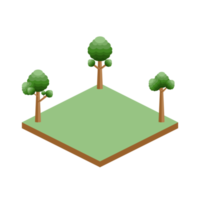 isometric landscape 3d universal scenary collection set png